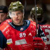 Hannes Kasslatter spricht über das Spiel gegen die Rittner Buam. © RK Photography
