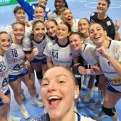 Italiens Handballerinnen jubelten am Donnerstag in Kranewo. © FIGH