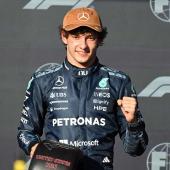 Kimi Antonelli startet von der Pole Position aus. © APA/afp / RONALDO SCHEMIDT