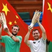 Luca Miedler und Neil Oberleitner haben in Shanghai das Doppelturnier gewonnen. © ANSA / ALEX PLAVEVSKI