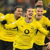 Marcel Sabitzer führte den BVB ganz spät ins Pokal-Achtelfinale. © APA/afp / INA FASSBENDER