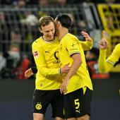 Max Beier (left) scored the only goal of the match. © APA/afp / INA FASSBENDER