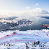 Narvik, dans le nord de la Norvège, accueillera les Championnats du monde de ski alpin de 2029. © HTI