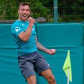 Traf nach seiner Einwechslung doppelt: Ronnie Aichhorner (St. Martin Moos). M. Dorn (3)