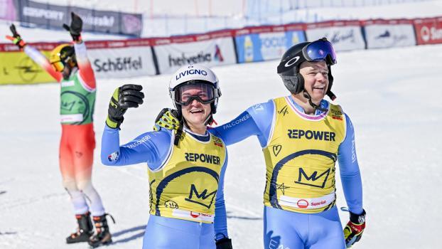 Yanick Gunsch (right) won a World Championship medal with Jole Galli. © ANSA / GIAN EHRENZELLER