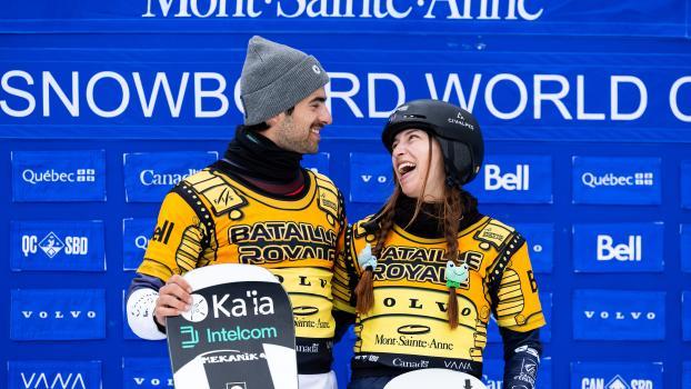 Les deux gagnants quotidiens et généraux : Eliot Grondin et Lea Casta. © Miha Matavz Photographie / Miha Matavz