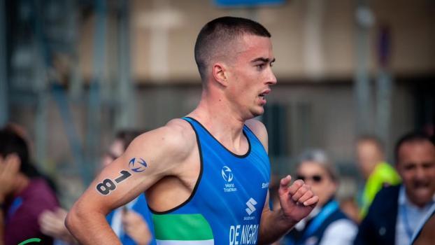 Euan De Nigro delivered a strong result. © worldtriathlon/@federazioneitalianatriathlon