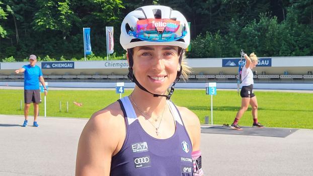 Lisa Vittozzi au camp d'entraînement de Ruhpolding. © Christoph Niederkofler