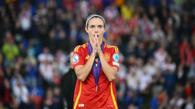 Disappointment was written all over Aitana Bonmatí's face. © APA/afp / SEBASTIEN BOZON