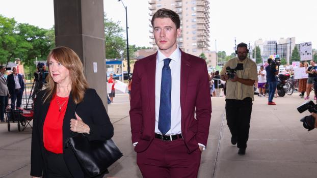 One of the defendants: Carter Hart © GETTY IMAGES NORTH AMERICA / COLE BURSTON