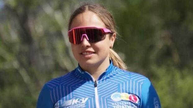 Lena Göller stand in Spresiano am Start.