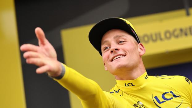 Mathieu van der Poel won Sunday's stage. © ANSA / CHRISTOPHE PETIT TESSON