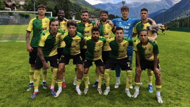 Caldiero Terme challenges FC Obermais in the cup. © Caldiero Terme