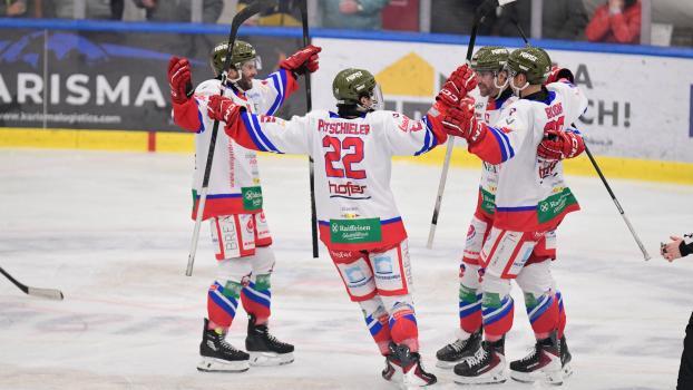 Le HC Gröden a célébré une victoire importante à l'extérieur. © Oskar Brunner / BRUNNER 2022-23