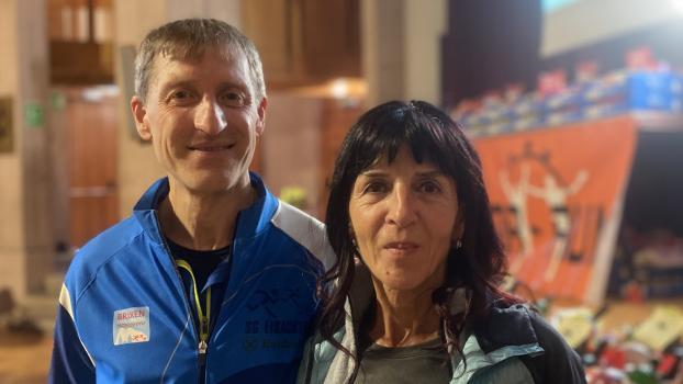 Helmuth Mair and Paola Accalai smile for the camera. © Sportissimus