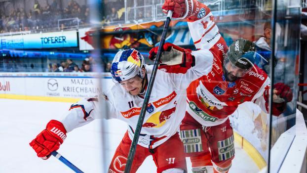 Scott Valentine in a duel with Matthias Böhm. © EC Red Bull Salzburg/Gintare Karpaviciute