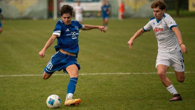 Tizian Stecher (l.) is adapting better to the tough pace of Serie D week after week. © P. Schwienbacher