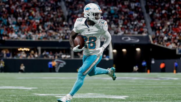 Le running back De'Von Achane et les Dolphins de Miami pourraient être vus plus fréquemment en Europe à l'avenir. © ANSA / ERIK S. LESSER