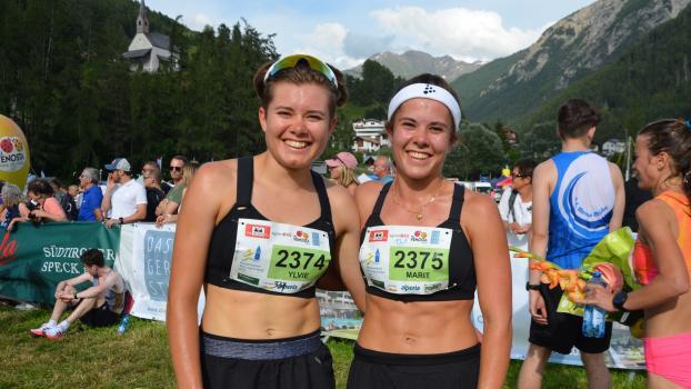 Ylvie (à gauche) et Marit Folie à la course de Reschensee.