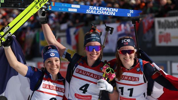 Das Gewehr von Oceane Michelon (links) soll manipuliert worden sein. © APA/afp / FRANCK FIFE