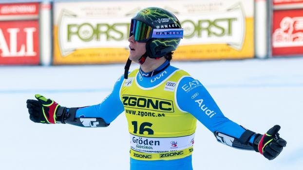 Giovanni Franzoni überraschte in der Speed-Woche von Gröden. © ANSA / LUCIANO SOLERO