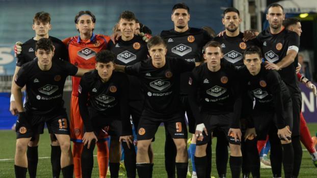 Lukas Sinn (bottom left, number 13) scored his first goal for his new club. © AC Ospitaletto Franciacorta