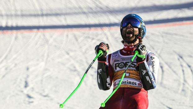Marco Schwarz won in Alta Badia. © APA/afp / STEFANO RELLANDINI