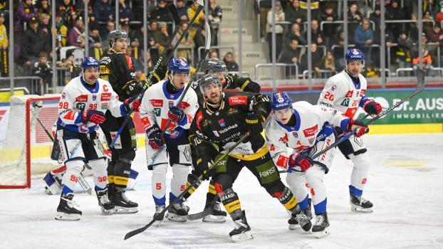 Pustertal gegen Innsbruck: Wer zeigt mehr Zähne? © Iwan Foppa/HC Pustertal
