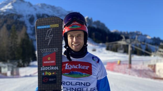 Roland Fischnaller beim Training in Carezza. © Sportissmus