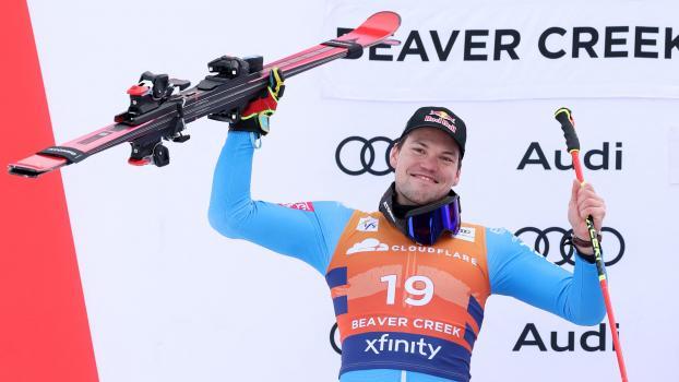 Satisfied: Alex Vinatzer. © APA / CHRISTIAN PETERSEN