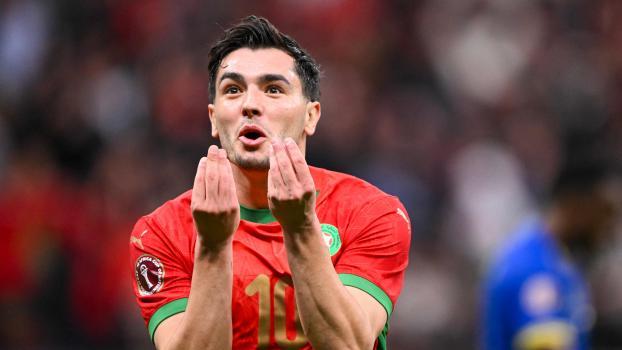 Brahim Diaz et le Maroc se sont qualifiés pour les quarts de finale. © APA/afp / SEBASTIEN BOZON