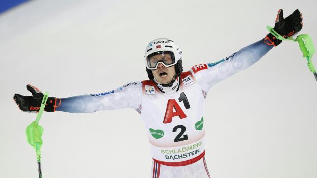 Henrik Kristoffersen ist der König von Schladming. © APA / ERWIN SCHERIAU