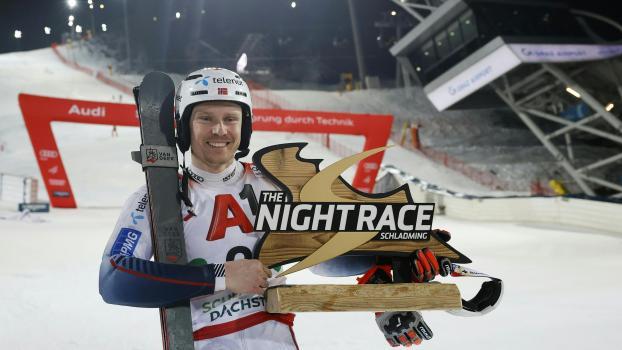 Henrik Kristoffersen ließ in Schladming die Sau raus. © APA / ERWIN SCHERIAU