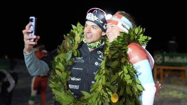 Stefano Mich und die Oda Nerdrum waren auf der Seiser Alm nicht zu schlagen. © Sportissimus