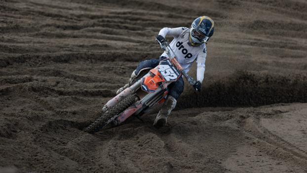 Alex Gruber bei seinem Renneinsatz in Rosolina Mare.