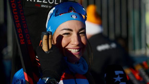 Dorothea Wierer steht vor dem letzten Highlight ihrer Karriere: Die Heimspiele in Antholz. © APA/afp / OLIVIER CHASSIGNOLE