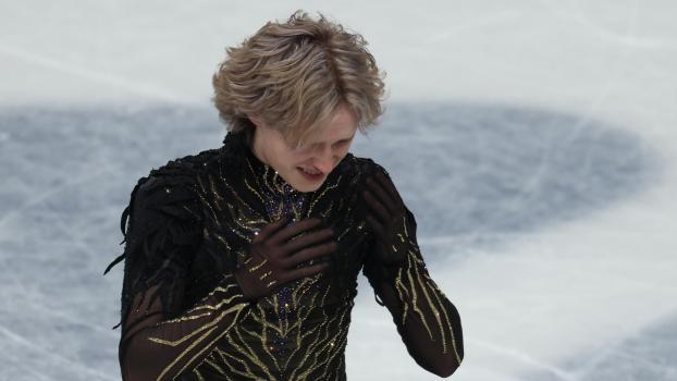 Ilia Malinin weinte nach seinem Sturz bittere Tränen. © ANSA / WU HAO