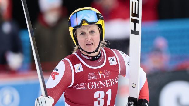 Nina Ortlieb war die mit Abstand Schnellste. © ANSA / Geir Olsen