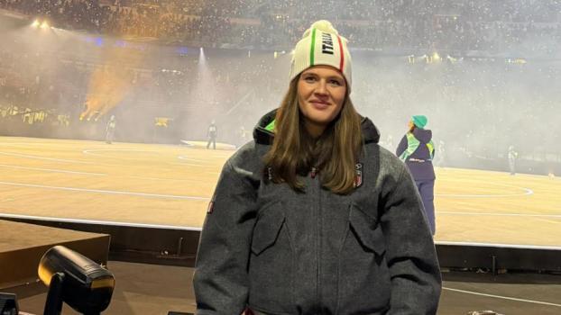 Sara Kaneppele bei der Eröffnungsfeier am vergangenen Freitag im San-Siro-Stadion.