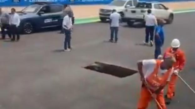 Chaotische Szenen bei der MotoGP.