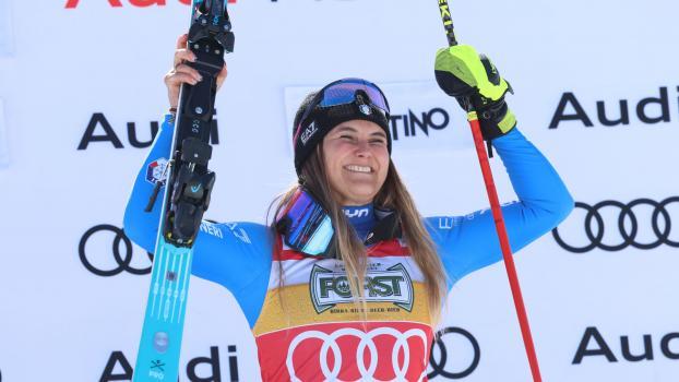 Die Freude von Laura Pirovano kennt keine Grenzen. © ANSA / Felice Calabrò