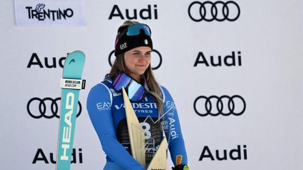 Laura Pirovano schrieb ein Ski-Märchen. © APA/afp / ANDREAS SOLARO