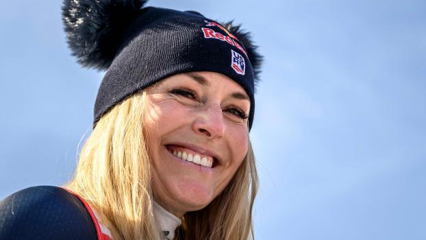 Ski-Queen Lindsey Vonn kann schon wieder lachen. © APA/afp / FABRICE COFFRINI