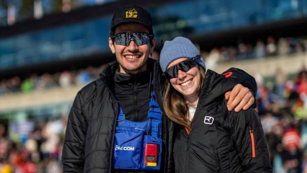 Tommaso Giacomel mit seiner Freundin Elisa. © Tommy Giacomel