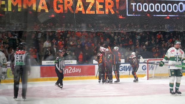 Die Grazer wollen auch im Finale gegen den HC Pustertal jubeln.