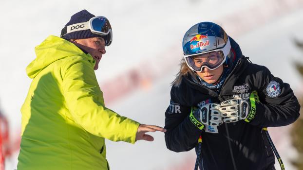 Franz Gamper (links) war über viele Jahre der Coach von Ester Ledecka. © APA / EXPA/JOHANN GRODER