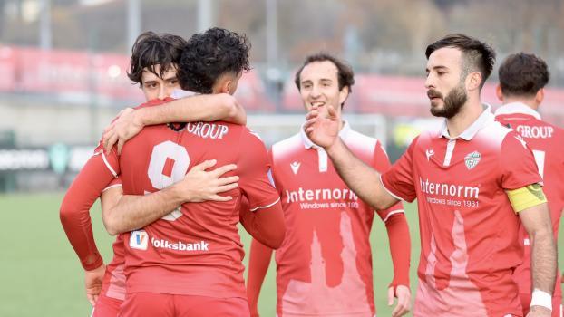 Riesiger Jubel bei Virtus Bozen. © mali