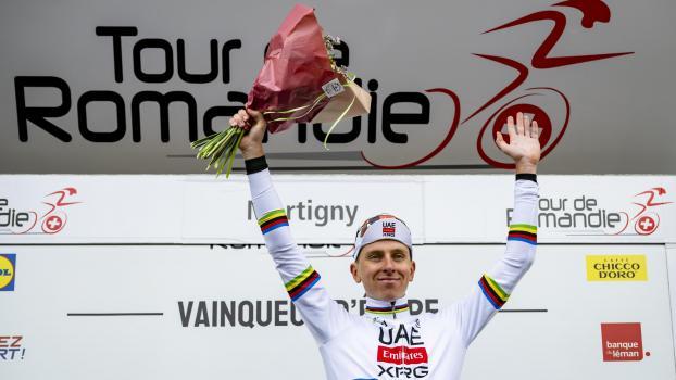 Tadej Pogacar hat die erste Etappe gewonnen. © ANSA / JEAN-CHRISTOPHE BOTT