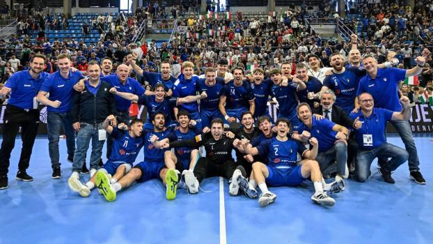 Die Azzurri besiegten die Schweiz im alles entscheidenden Quali-Spiel, danach wurde gejubelt. © FIGH / Luigi Canu