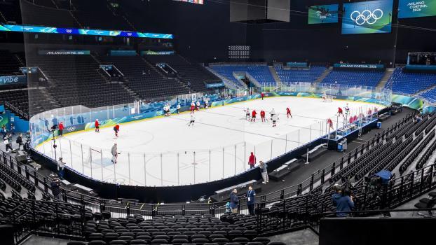 Die Eishockey-Halle Santa Giulia war Austragungsort der Olympischen Spiele 2026. © ANSA / SALVATORE DI NOLFI
